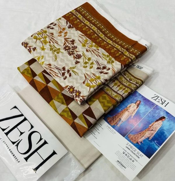 ✨ Zesh ✨ 3 Pieceunstitched Suit Zesh