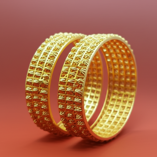 Golden Brass Bangles For Women