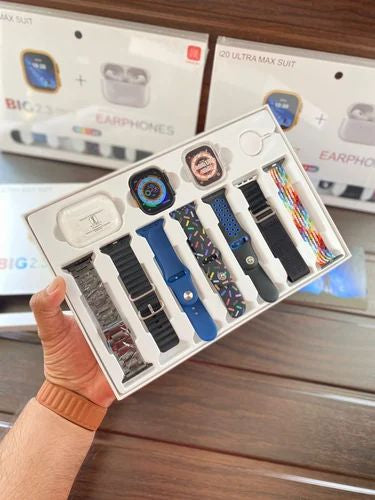 I20 Ultra Max Suit Smart Watch 10 In 1 Box with Airpods2