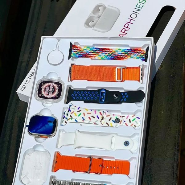 I20 Ultra Max Suit Smart Watch 10 In 1 Box with Airpods2