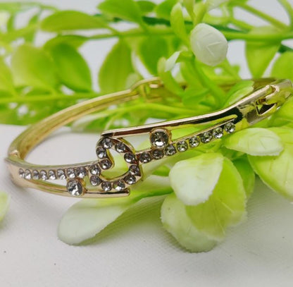 Adjustable Heart-link Crystal Bracelet