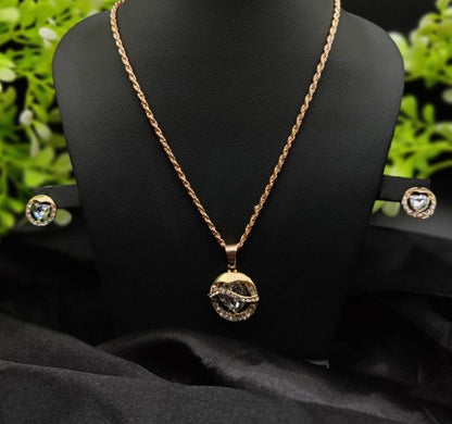 Timeless Elegance Gold Pendant Necklace Set