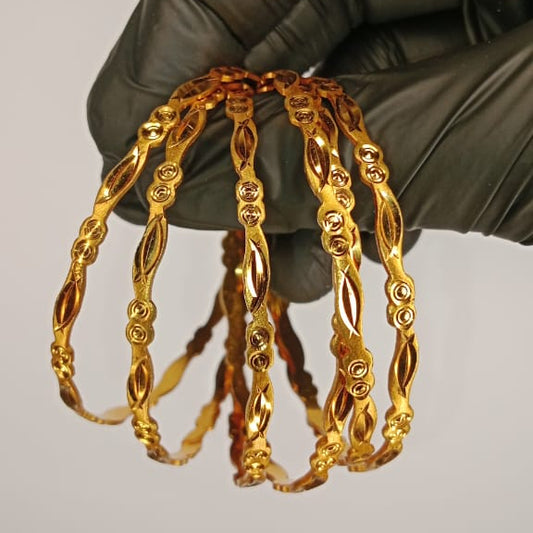 Luminous Gold Plated Bangles