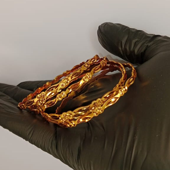 Luminous Gold Plated Bangles