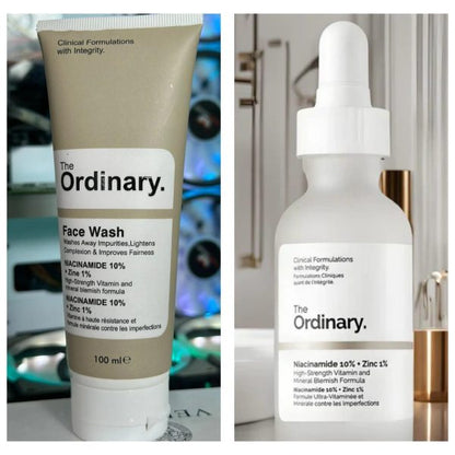 Pack Of 2 The Ordinary Niacinamide Serum & The Ordinary Facewash Deal