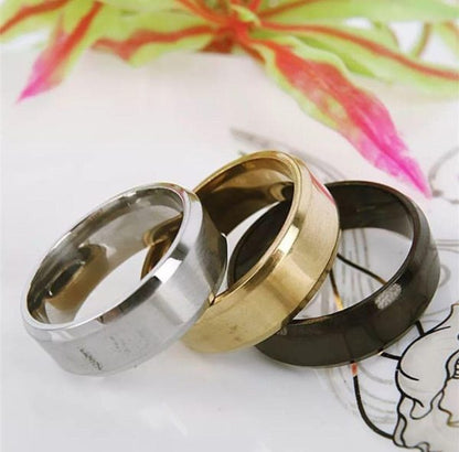 Pack Of 3 Gold Plated & Silver Plated Band Rings For Unisex