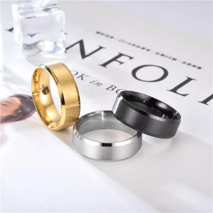 Pack Of 3 Gold Plated & Silver Plated Band Rings For Unisex