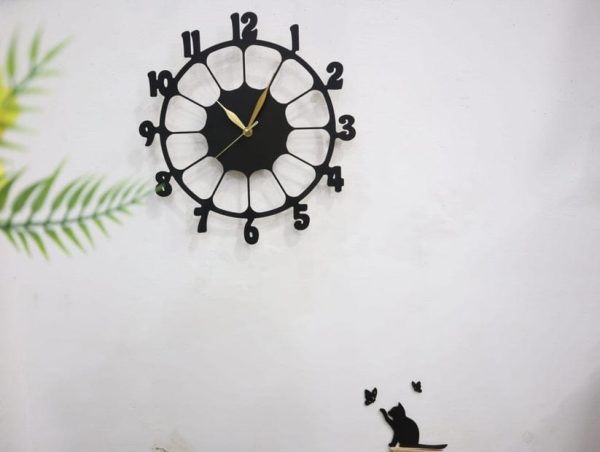 Retro Design 3d Wooden Wall Clock