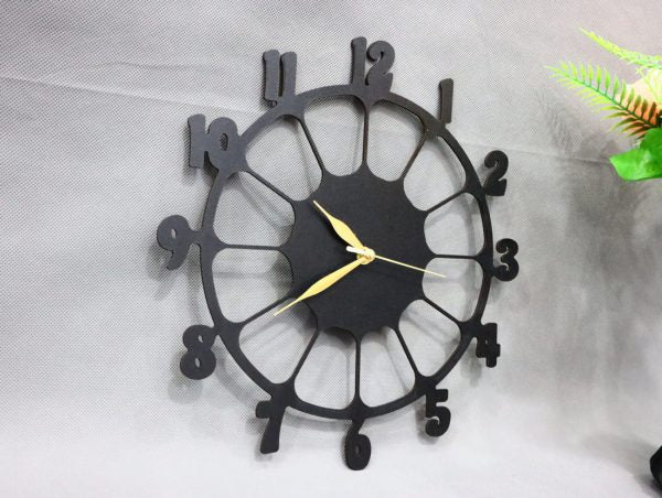 Retro Design 3d Wooden Wall Clock