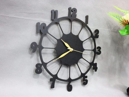 Retro Design 3d Wooden Wall Clock