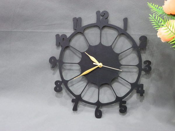 Retro Design 3d Wooden Wall Clock