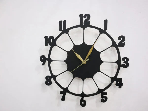 Retro Design 3d Wooden Wall Clock