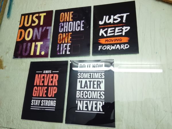 Set Of 5 Motivational Metal Art Frames