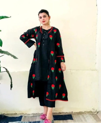 Silk Fancy Gown 3pc
