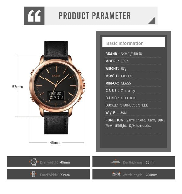 Skmei Men’s Fashion Digital Watch Analog