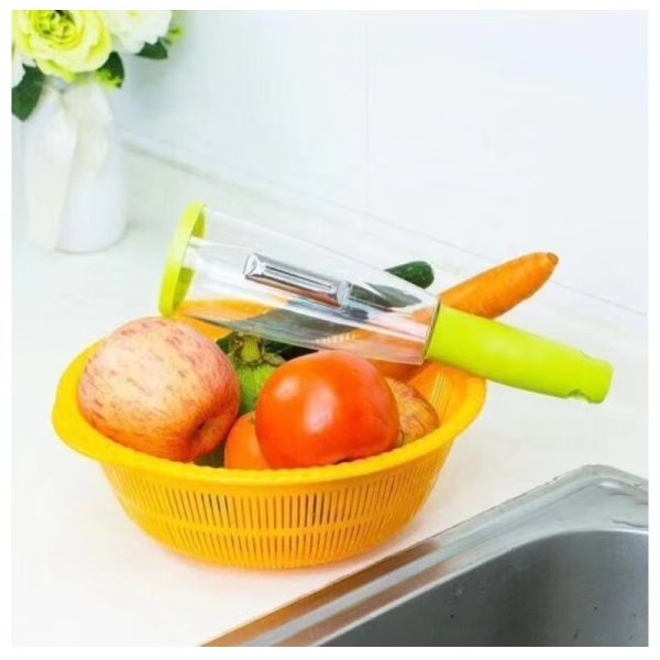Vegetable Fruit Peeler With Storage Box
