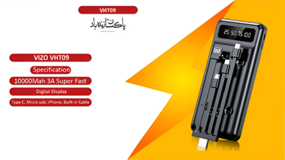 Vht-09 – 10,000 Mah Full-size Power Bank